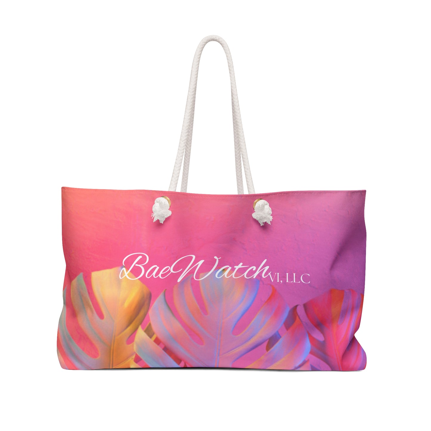 Pink Tropical Weekender Bag