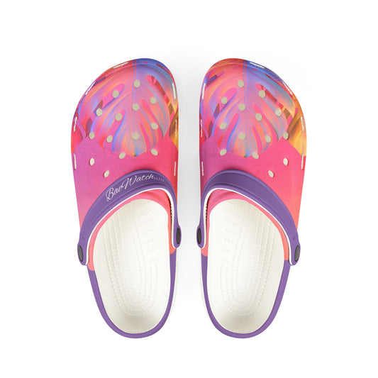 Pink Tropical Foam Clogs