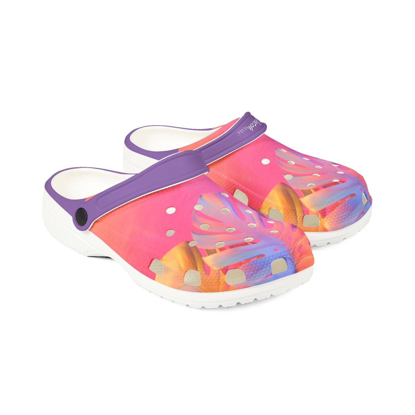 Pink Tropical Foam Clogs